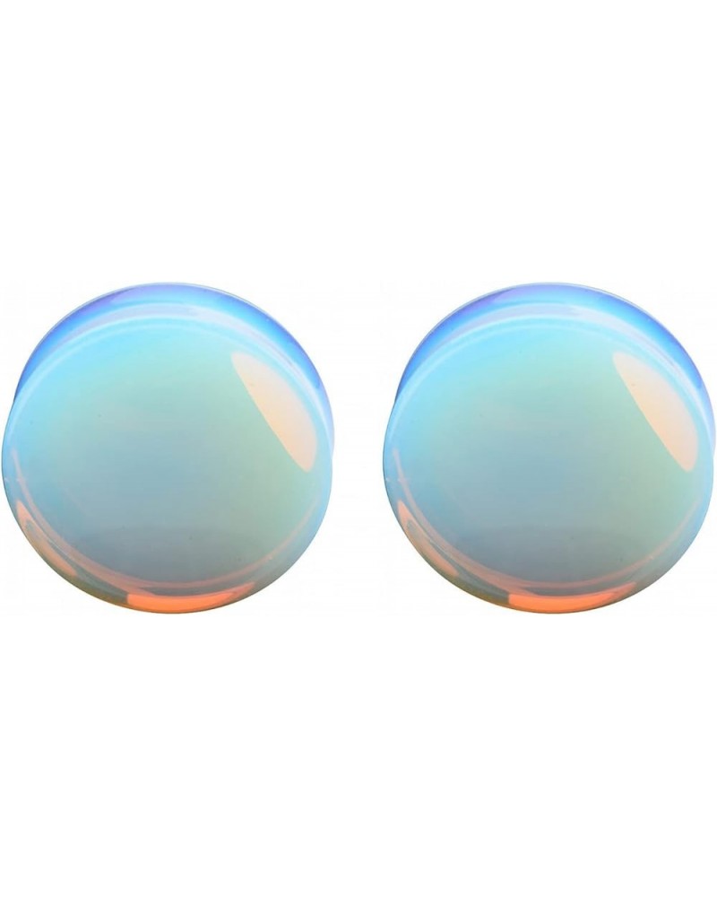 Gauge Opal Ear Plugs Piercing Jewelry Set Double Flare Saddle Stretching Gages Tunnels Expander 5mm-25mm A-4g(5mm) $10.43 Bod...