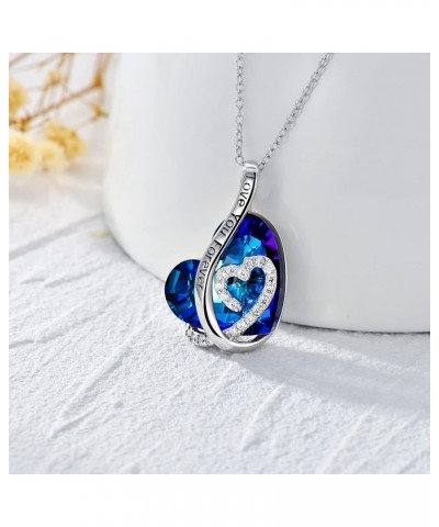 Gifts for Women Girls Love Heart Crystal Necklace S925 Sterling Sliver Necklace Girls Women Mom Her Wife Birthday Jewelry Gif...