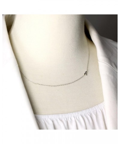 Sterling Silver Side Mini Initial Necklace T $12.88 Necklaces