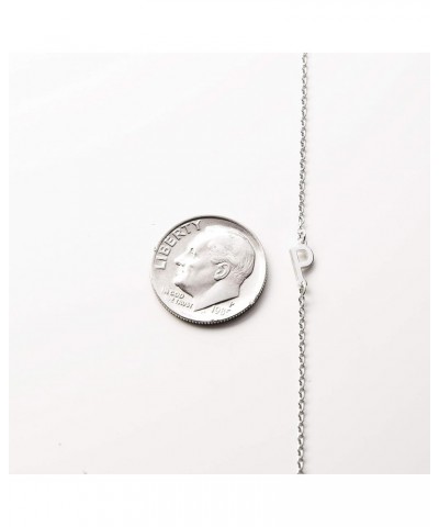 Sterling Silver Side Mini Initial Necklace T $12.88 Necklaces