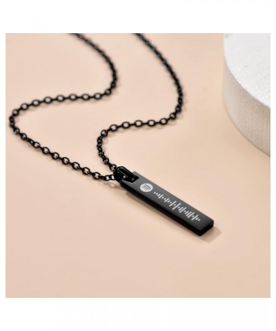 Spotify Code Necklace Personalized Scannable Spotify Music Bar Necklace Custom Scan Spotify Pendant Engraved Music Song Playl...