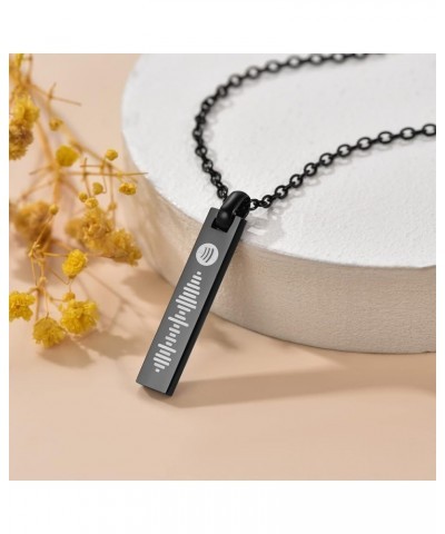 Spotify Code Necklace Personalized Scannable Spotify Music Bar Necklace Custom Scan Spotify Pendant Engraved Music Song Playl...