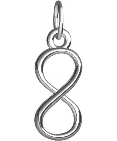 Small Infinity Symbol Charm in Sterling Silver $18.24 Bracelets