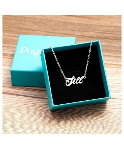 Name Necklace Personalized Custom Made Sterling Silver Pendant Women Choker Jewelry Same Day Shipping Valentine's Gift for He...