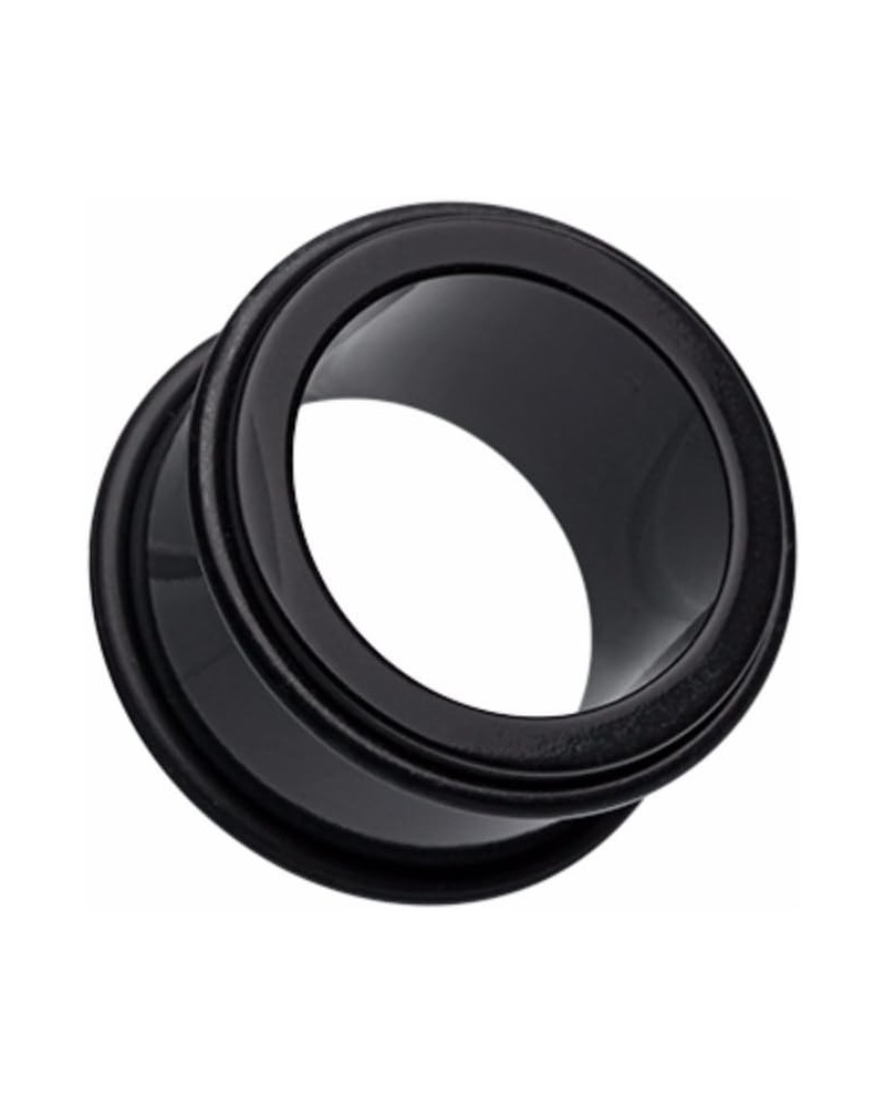 Basic Acrylic No Flare Ear Gauge Tunnel Plug 9/16" (14mm), Black $8.66 Body Jewelry