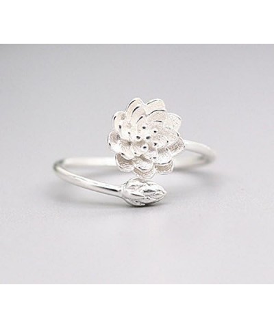 Original Freshing Lotus 925 Sterling Silver Adjutable Ring $13.33 Rings