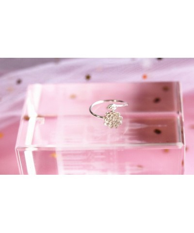 Original Freshing Lotus 925 Sterling Silver Adjutable Ring $13.33 Rings