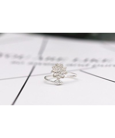 Original Freshing Lotus 925 Sterling Silver Adjutable Ring $13.33 Rings