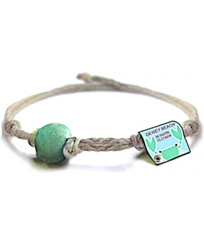 Dewey Beach Delaware Bracelet | Eco Friendly | Natural Hemp | Vegan Boho | Jewelry | Handmade with Earth & Sand Aqua $11.21 B...