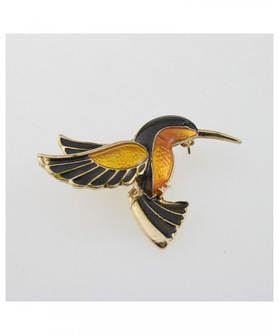 Rhinestone Colorful Enamel Hummingbird Bird Brooch Animal Brooches Pin for Wedding Women Decoration Wild Animal Jewelry Gold ...