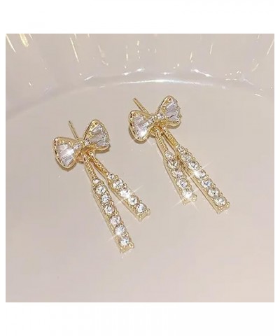 Bow Earrings for Women Teen Girls Trendy Gold Pearl Drop Dangle Earrings Bowknot Stud Wedding Party Daily Jewelry Accessory G...