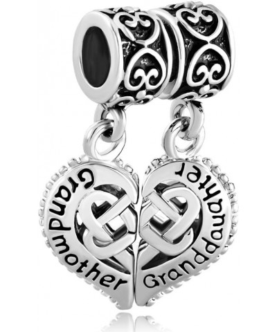 LuckyJewelry Sterling Silver Grandmother Granddaughter Celtic Knot Charm fit Bracelet Charm $10.50 Bracelets