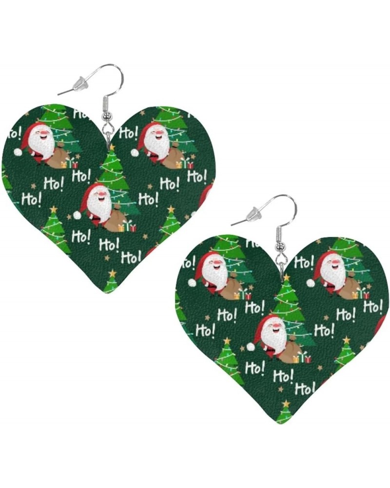 Earrings for Women Women's Drop Dangle Earrings Leather Earrings Heart Shape 2 Pair Christmas Tree Santa Claus $9.59 Earrings