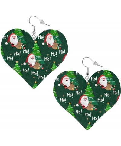 Earrings for Women Women's Drop Dangle Earrings Leather Earrings Heart Shape 2 Pair Christmas Tree Santa Claus $9.59 Earrings