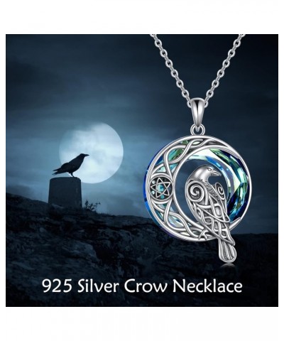 Raven/Wolf/Dog/Hummingbird/Dragon Necklace Sterling Silver Celtic Knot Irish Lucky Pendant Necklace Jewelry Gifts for Women G...