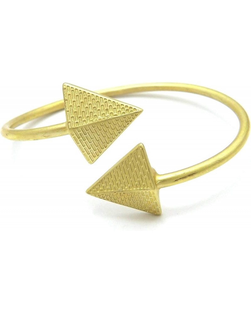 Egyptian Pyramid, Queen Nefertiti, Fist Piece 100% Solid Brass Cuff Bangle Bracelet Pyramid / Large $10.79 Bracelets