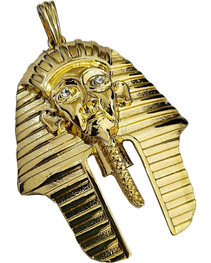 HIP HOP ICED GOLD PLATED EGYPTIAN PHARAOH KING TUT LARGE FASHION CHARM PENDANT GIFT $8.80 Pendants