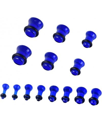 36 PCS Small Gauges Set Acrylic Tapers Tunnels Kit Piercing Earrings with O-rings 12G-00G Dark Blue $7.49 Body Jewelry